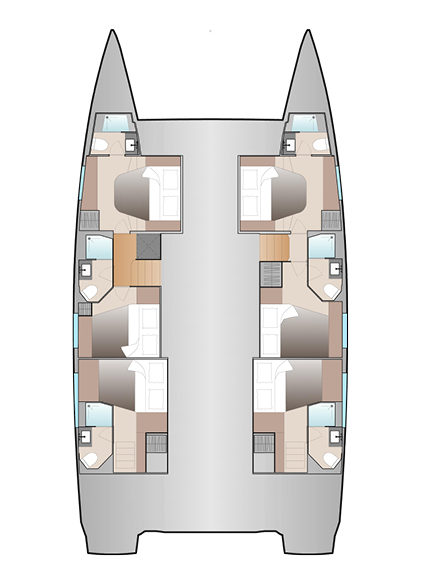 New 51 Fountaine Pajot Layout 6 Cab
